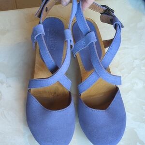 Sanita Danish Clogs Periwinkle Purple Cross Strap Women's 37/ 6.5